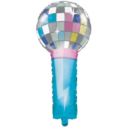Creative Converting Birthday Beats Disco Party Microphone Balloons, 10PK 372840